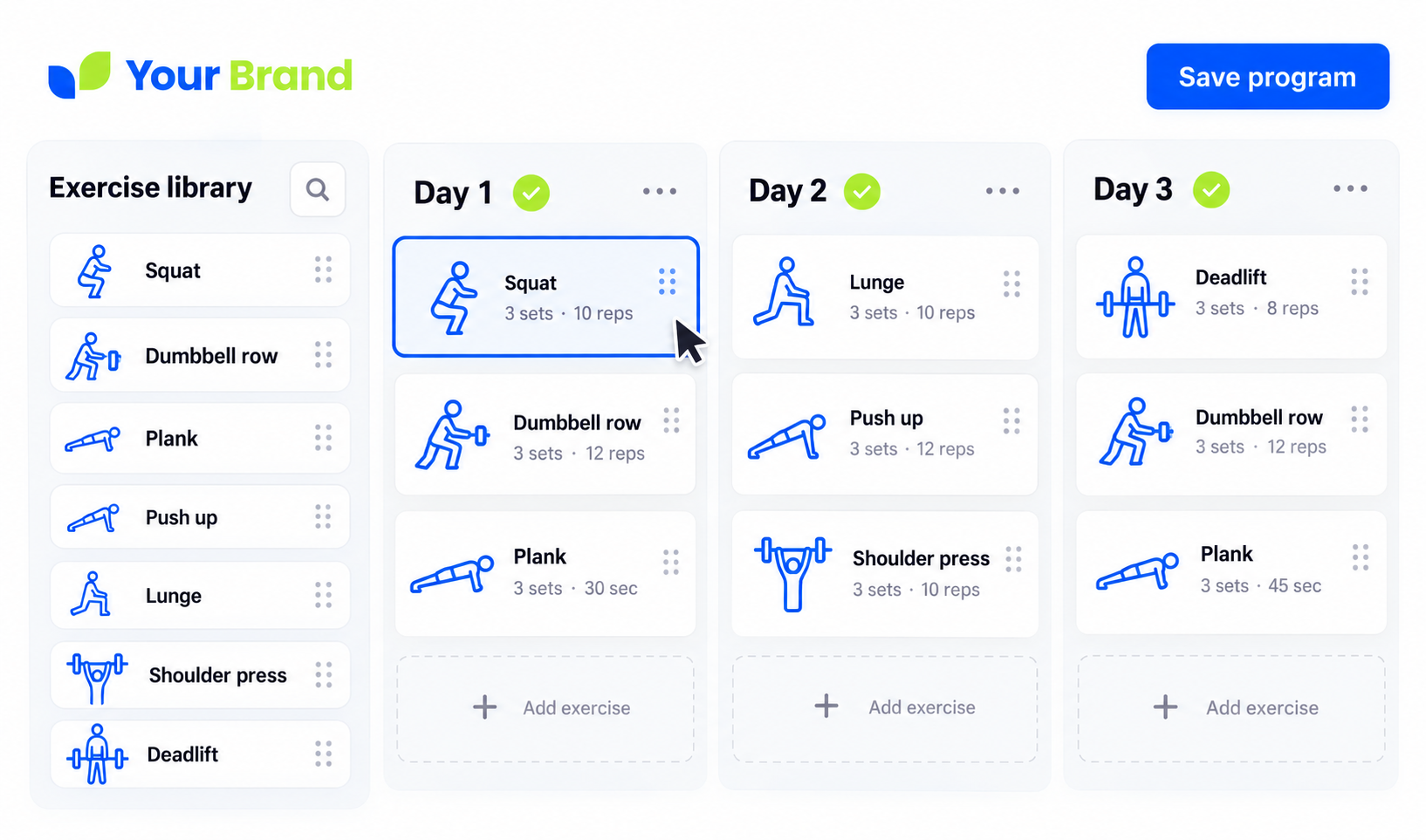Training program builder