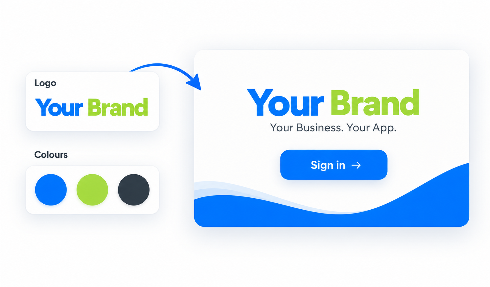Branded fitness app identity and welcome screen