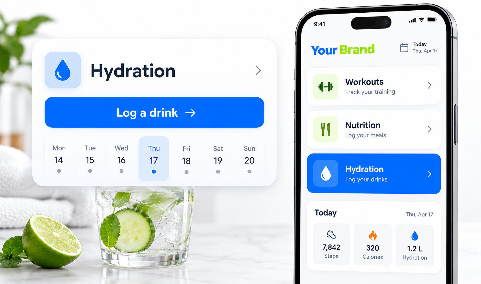 Hydration logging through the White-Label Client App