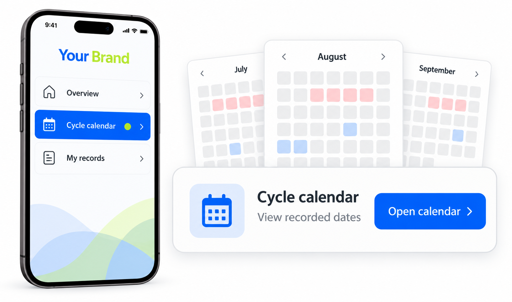 Cycle calendar view in FITVERX