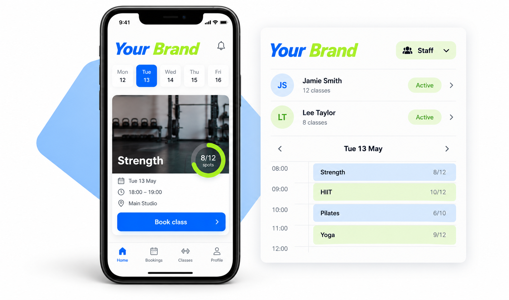 Trainer and client app previews