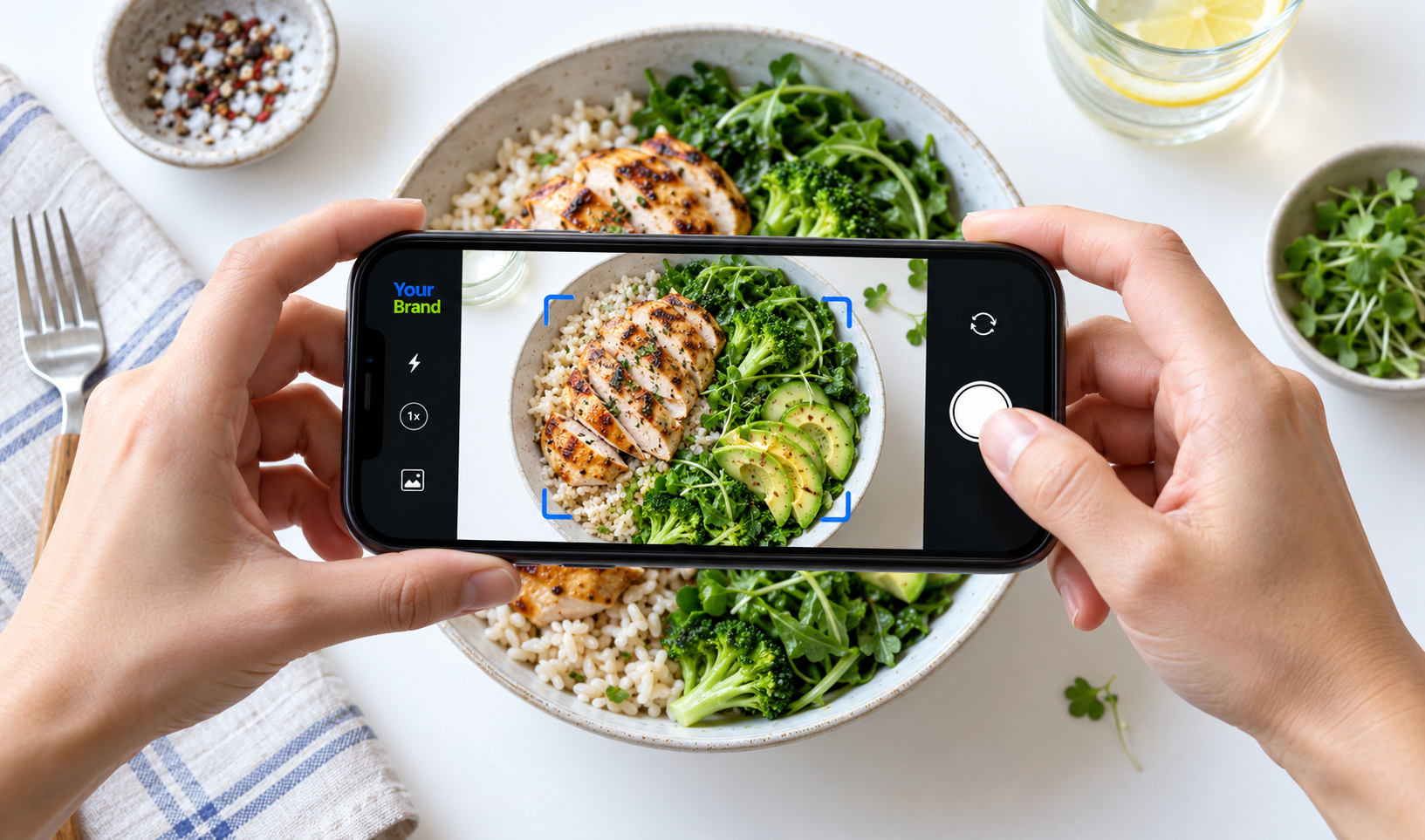 Meal photo capture screen