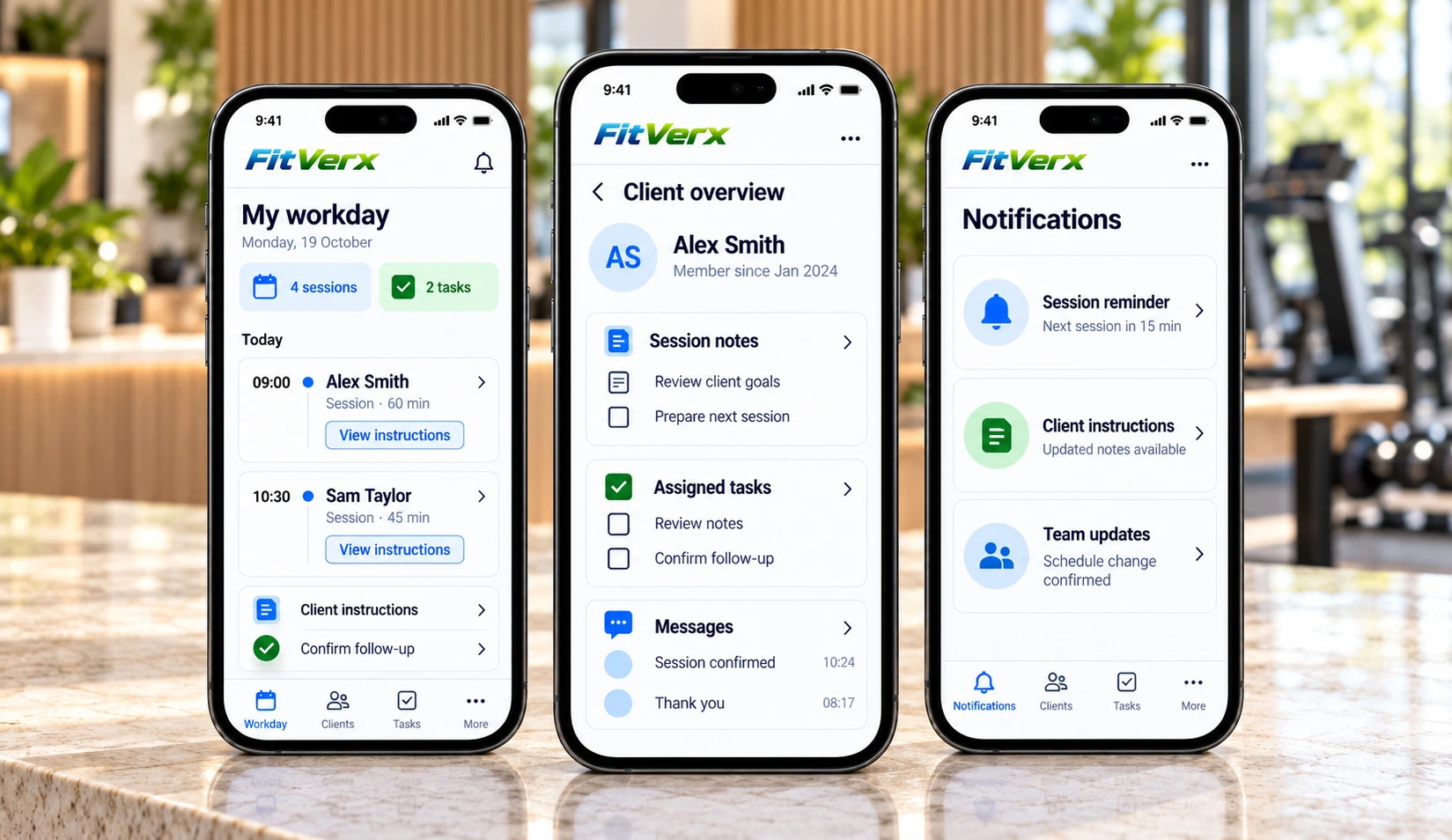 Staff app experience for schedules and assignments