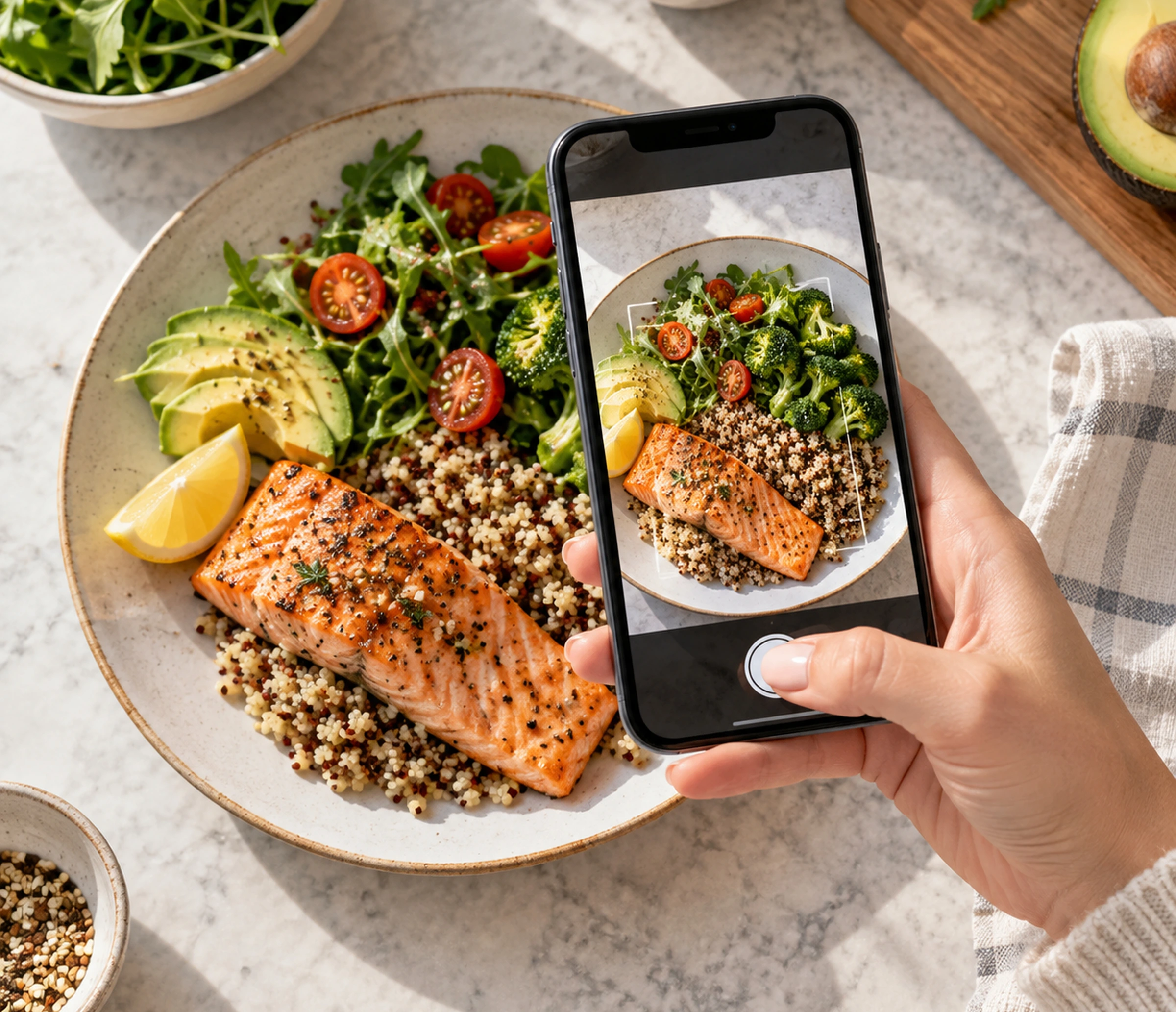 Meal photo used for AI-powered nutrition recognition