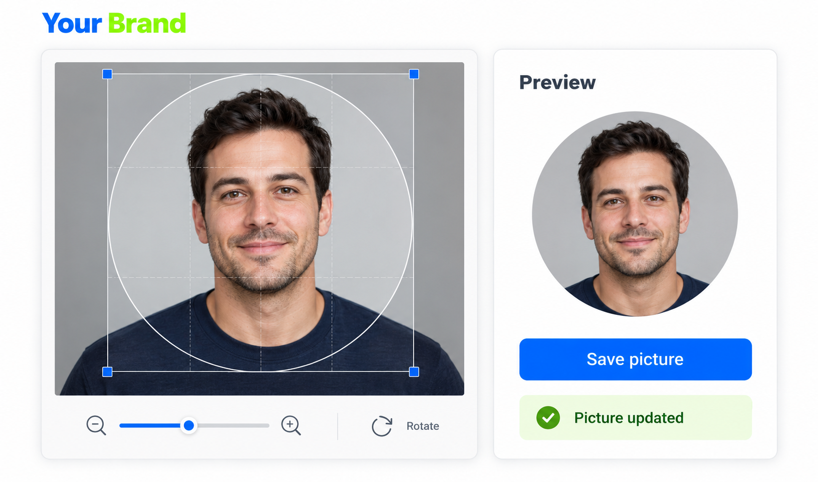 Change Picture details or confirmation view