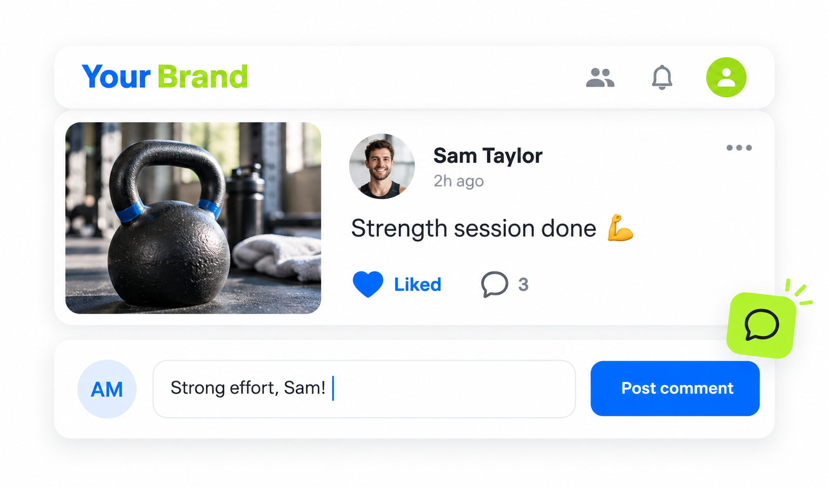 Comments & Likes input or selection view