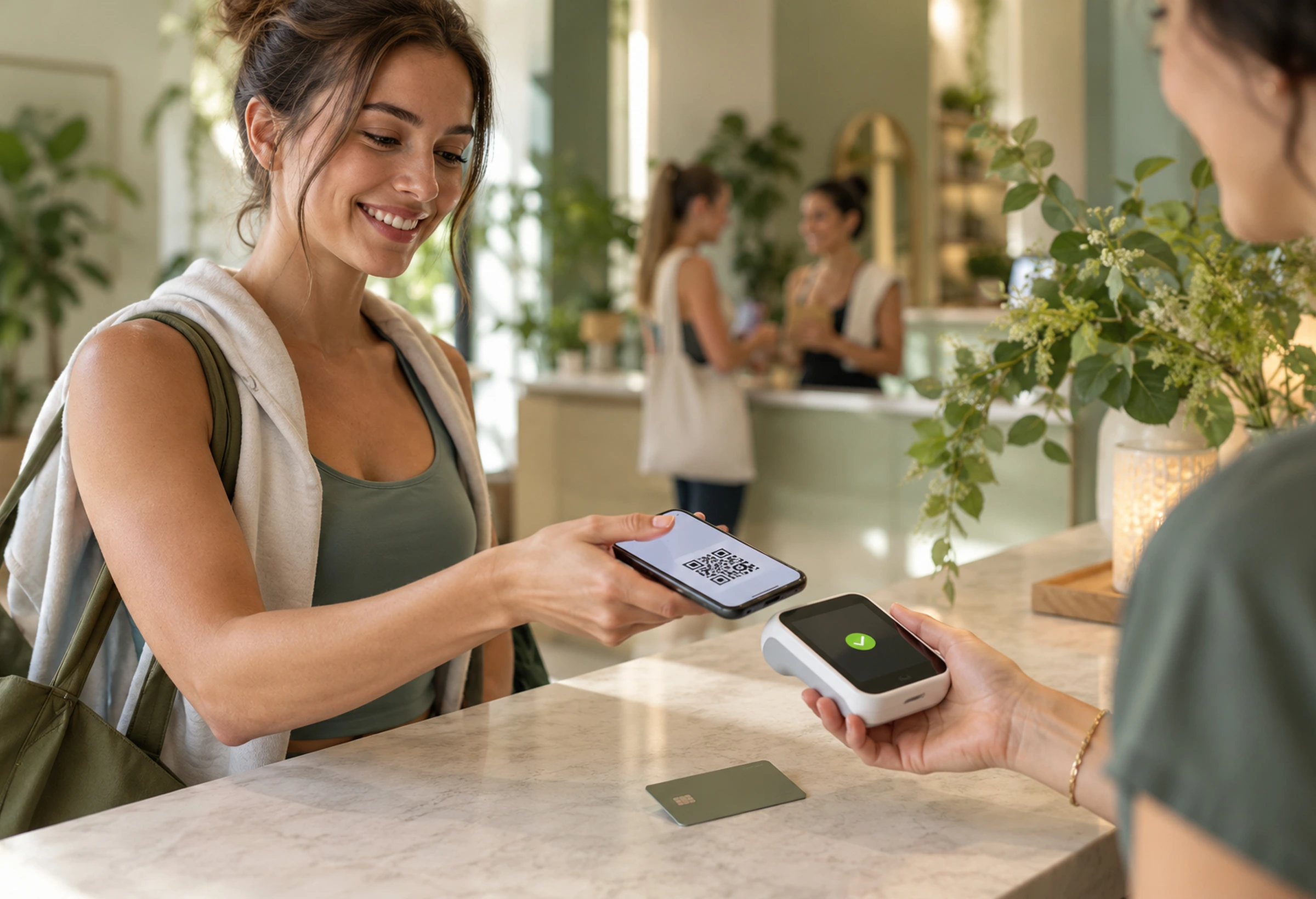 Payment options connected to a fitness business