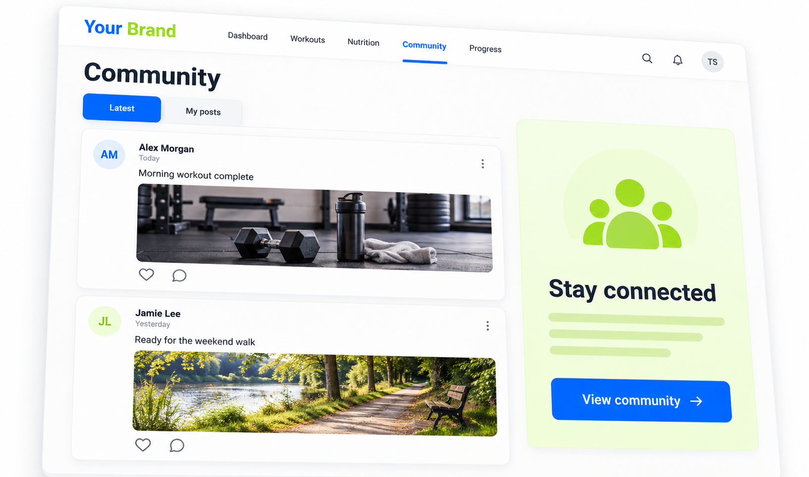 Instagram Community summary or history view