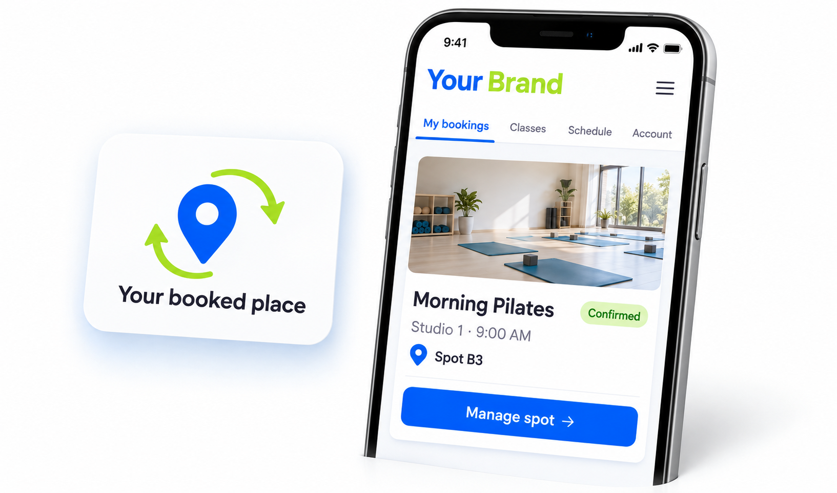 Manage Your Spot entry screen