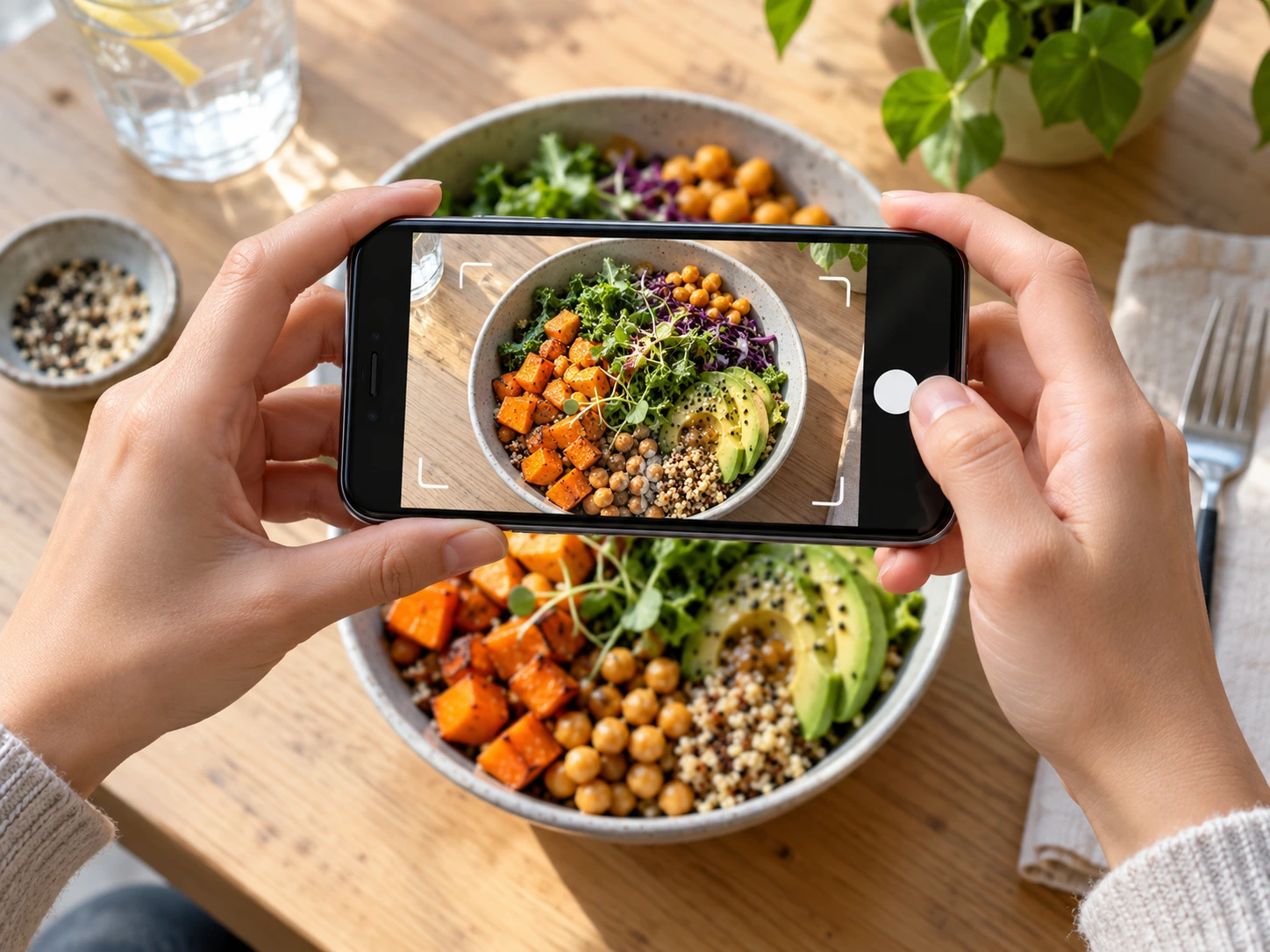 Food database interface for finding foods and logging nutrition