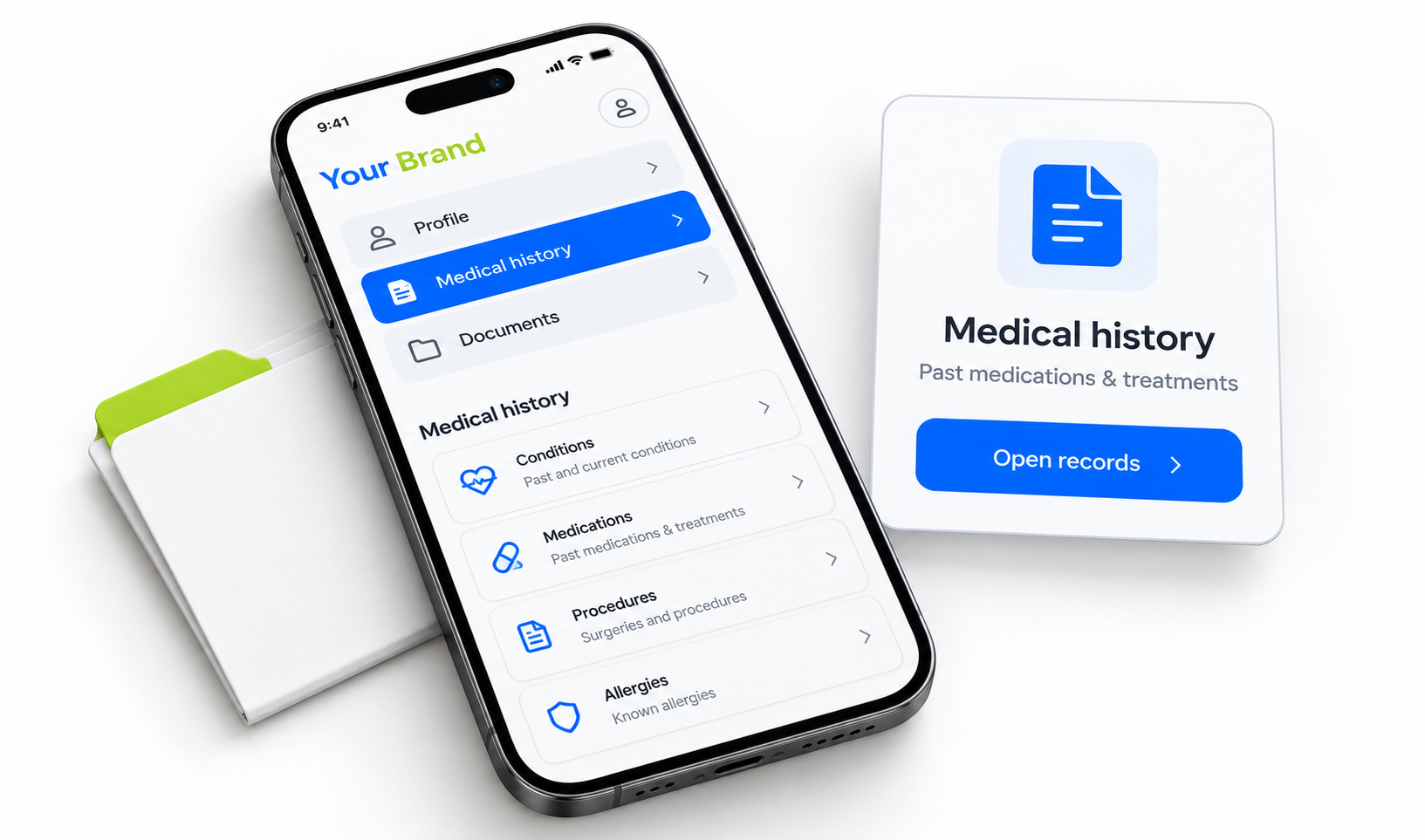 Medical History entry screen