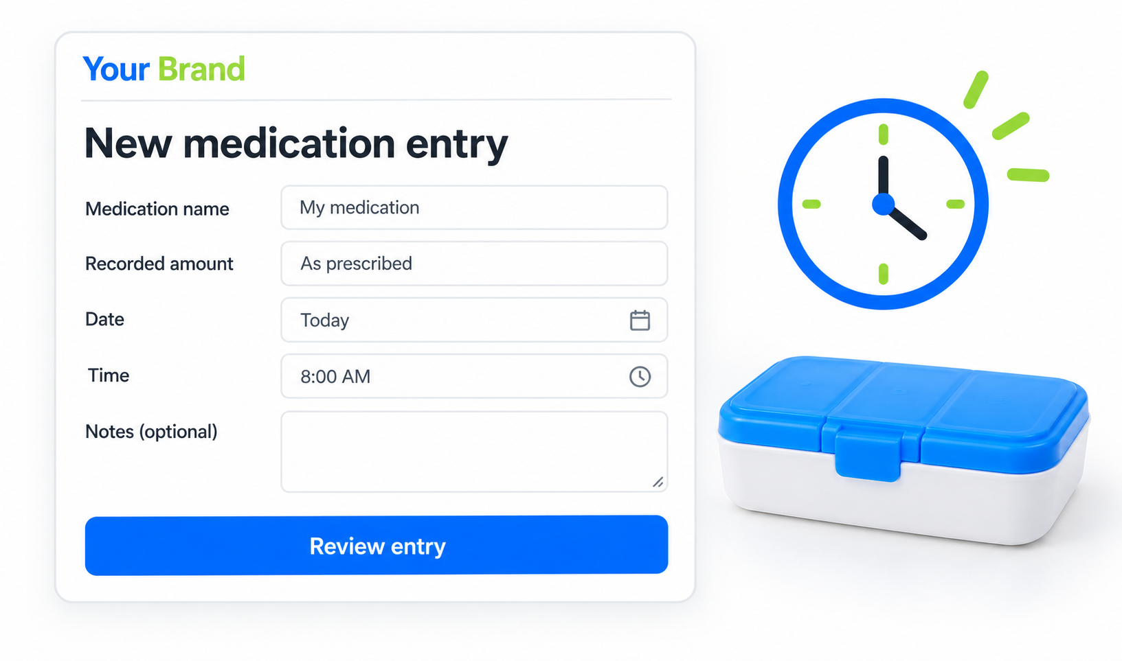 Medication Logging input or selection view