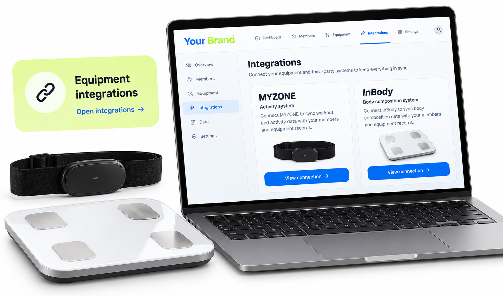 MyZone / InBody Integration entry screen