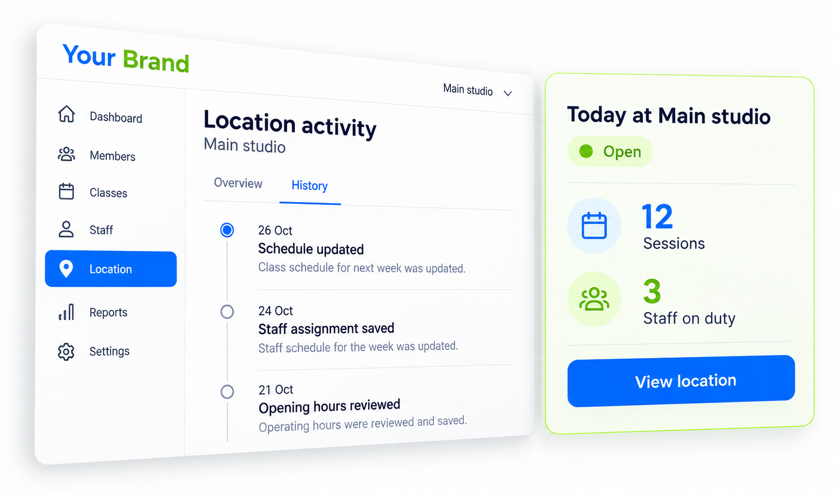 1 Location Management summary or history view
