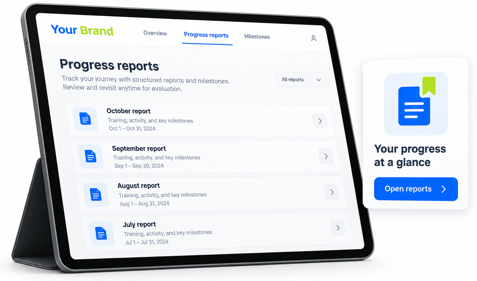 Progress Reports entry screen