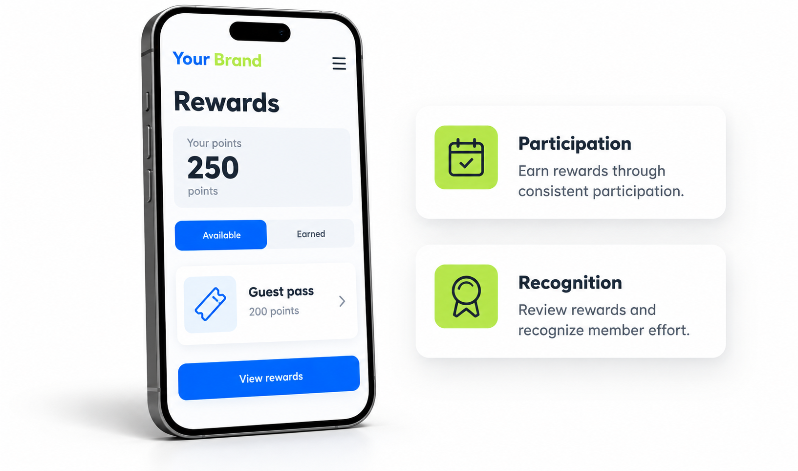 Rewards Plan entry screen