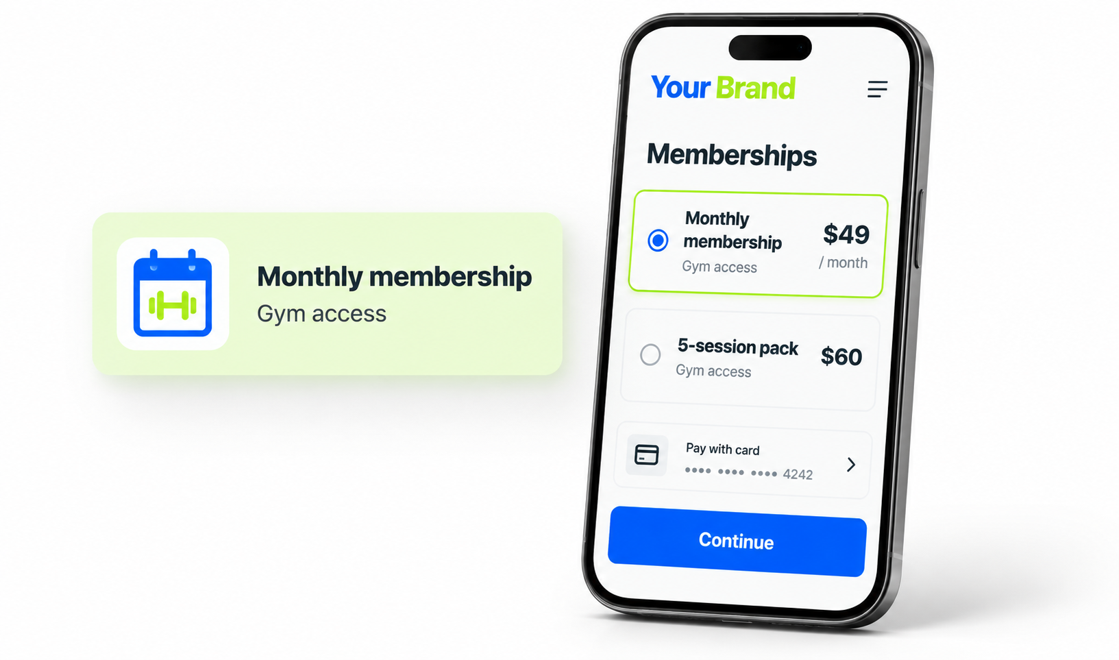 Membership offering in a branded fitness experience