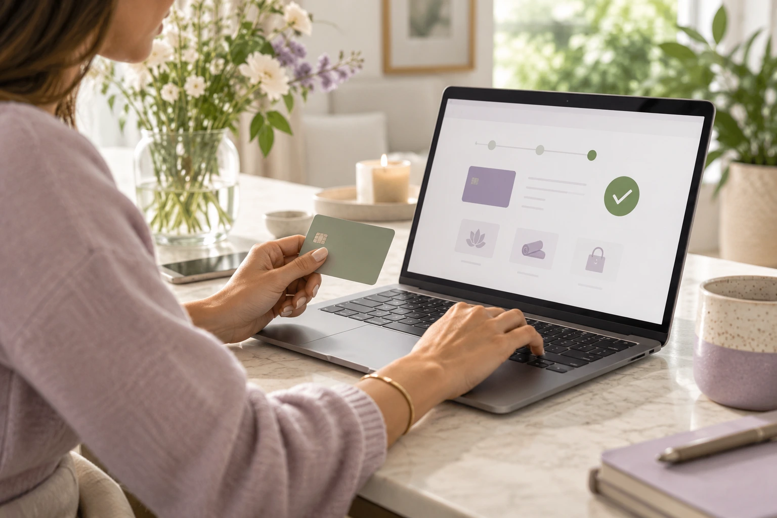 Online payment experience for a fitness business