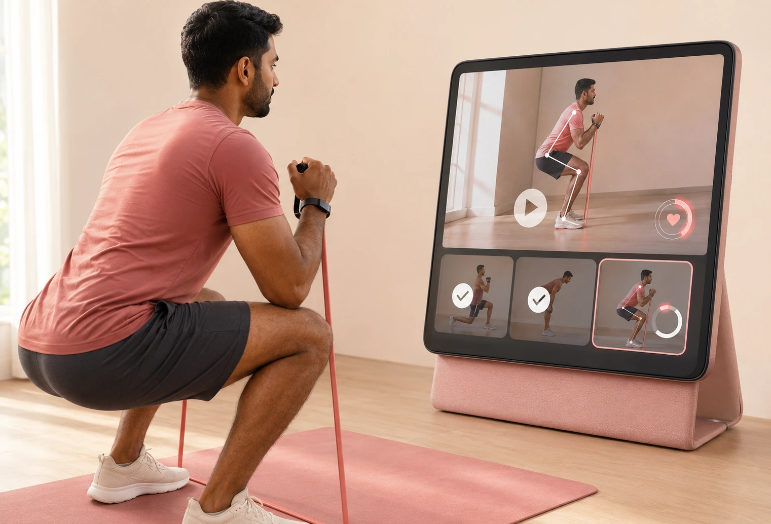 Workout plan with organized exercises and training guidance